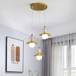 Modern függőlámpa Egyszerű G9 kovácsoltvas gyanta hóember mennyezeti lámpa