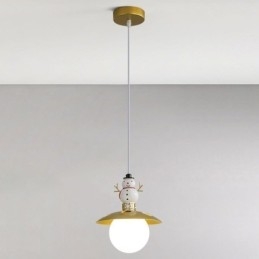 Modern függőlámpa Egyszerű G9 kovácsoltvas gyanta hóember mennyezeti lámpa