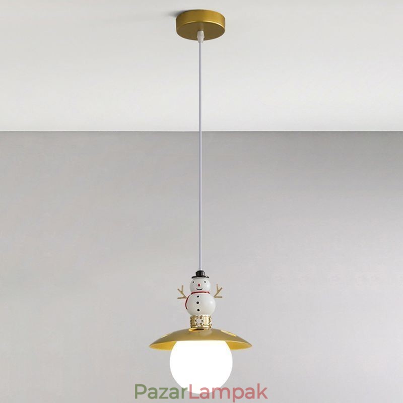 Modern függőlámpa Egyszerű G9 kovácsoltvas gyanta hóember mennyezeti lámpa