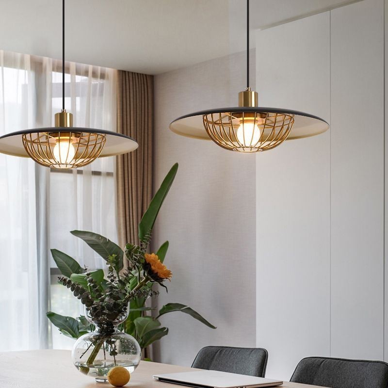 Nordic Pendant Light Kreatív kovácsoltvas lemezes mennyezeti lámpa