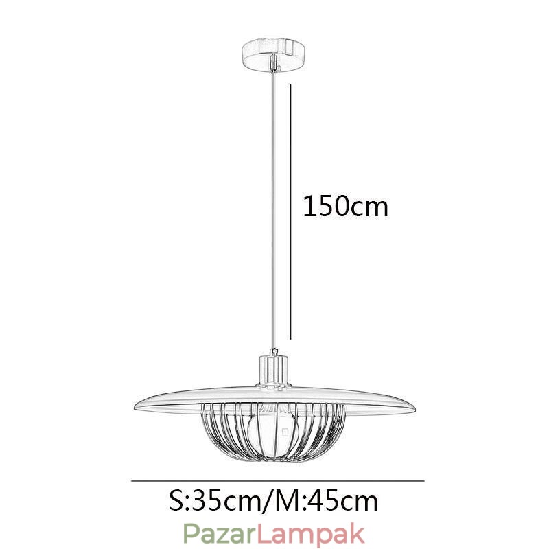 Nordic Pendant Light Kovácsoltvas kreatív lemezes mennyezeti lámpák
