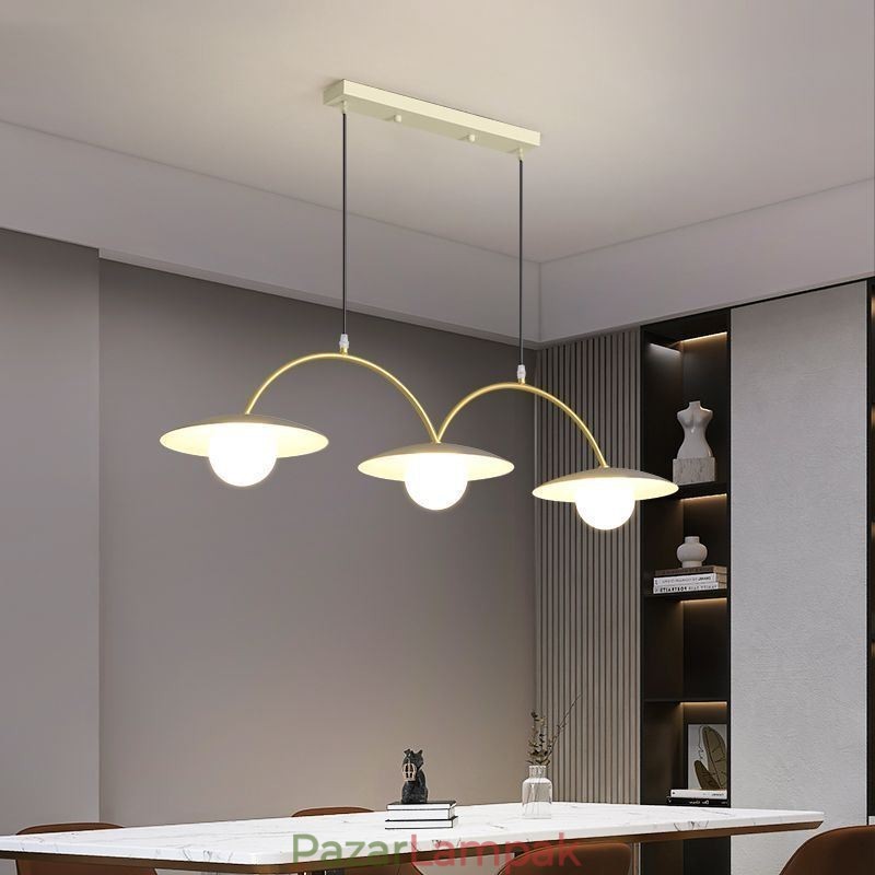Nordic Pendant Light Creative G9 Kovácsoltvas hullámos mennyezeti lámpa