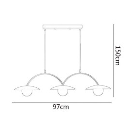 Nordic Pendant Light Creative G9 Kovácsoltvas hullámos mennyezeti lámpa