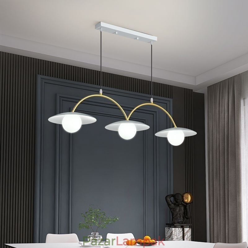 Nordic Pendant Light Creative G9 Kovácsoltvas hullámos mennyezeti lámpa