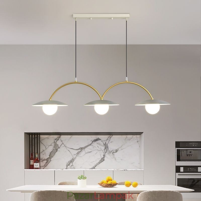 Nordic Pendant Light Creative G9 Kovácsoltvas hullámos mennyezeti lámpa