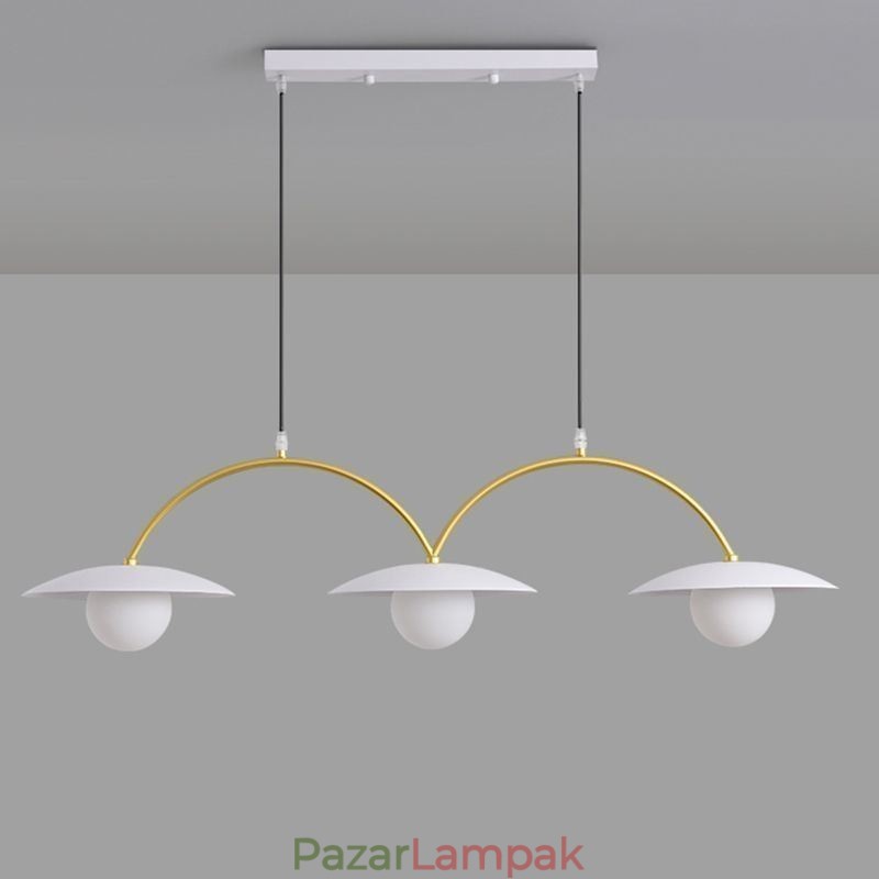 Nordic Pendant Light Creative G9 Kovácsoltvas hullámos mennyezeti lámpa