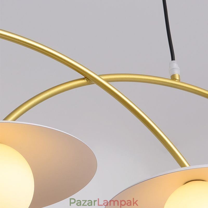 Nordic Pendant Light Creative G9 Kovácsoltvas hullámos mennyezeti lámpa
