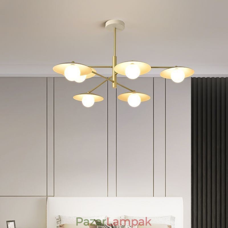 Nordic Pendant Light Creative G9 Kovácsoltvas lemezes mennyezeti lámpa