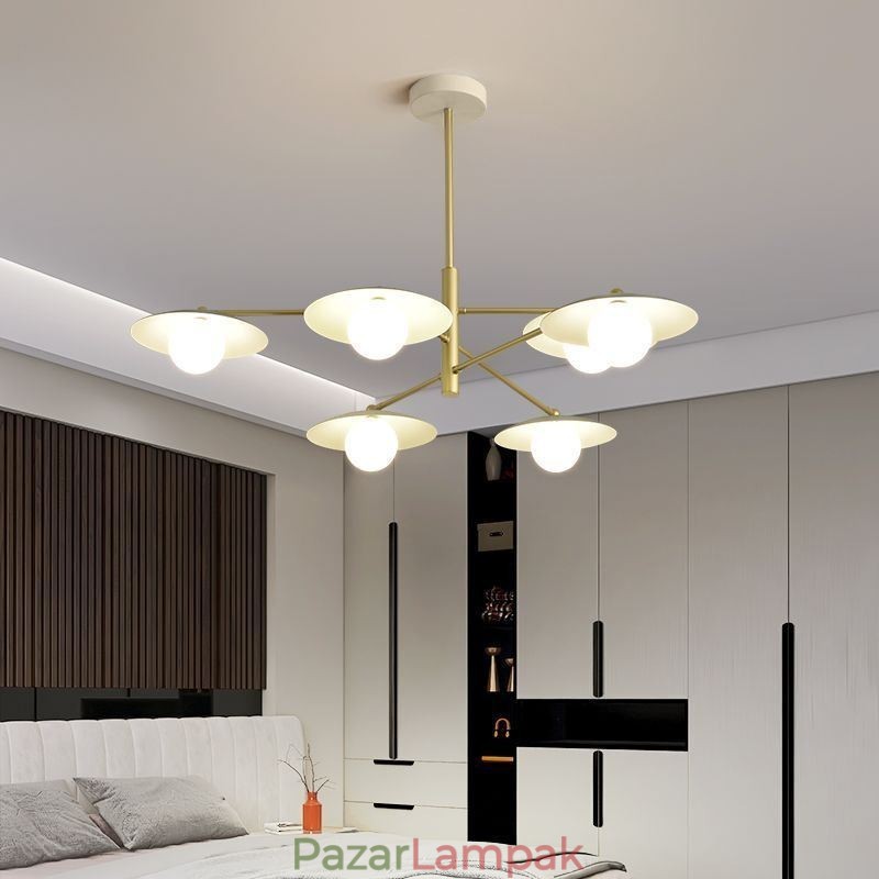 Nordic Pendant Light Creative G9 Kovácsoltvas lemezes mennyezeti lámpa