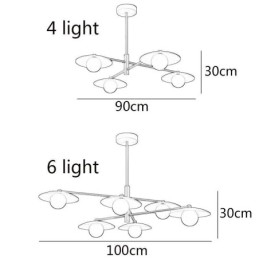 Nordic Pendant Light Creative G9 Kovácsoltvas lemezes mennyezeti lámpa