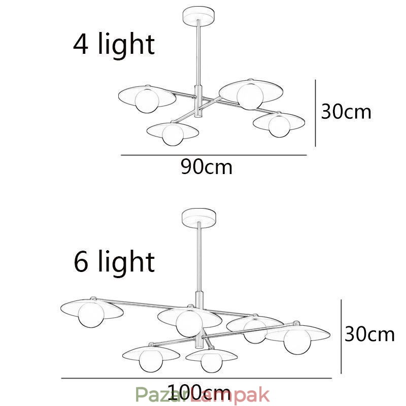 Nordic Pendant Light Creative G9 Kovácsoltvas lemezes mennyezeti lámpa