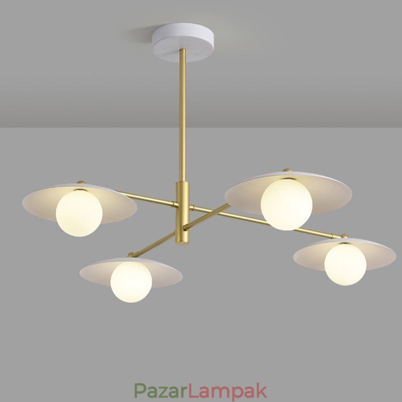 Nordic Pendant Light Creative G9 Kovácsoltvas lemezes mennyezeti lámpa
