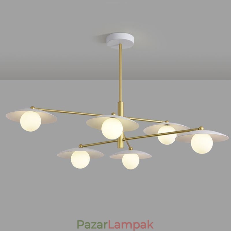 Nordic Pendant Light Creative G9 Kovácsoltvas lemezes mennyezeti lámpa