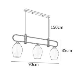 Nordic Pendant Light Kovácsoltvas Kreatív porzós mennyezeti lámpa
