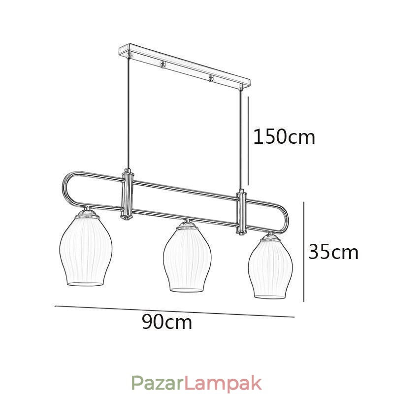 Nordic Pendant Light Kovácsoltvas Kreatív porzós mennyezeti lámpa