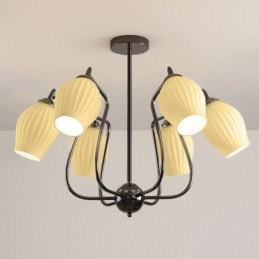 Nordic Pendant Light Kreatív kovácsoltvas pisztoly fekete porzós mennyezeti lámpa