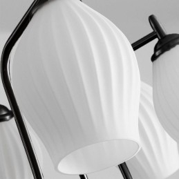 Nordic Pendant Light Kreatív kovácsoltvas pisztoly fekete porzós mennyezeti lámpa