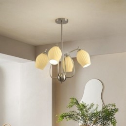 Nordic Pendant Light Kreatív kovácsoltvas homok nikkel virágporzós mennyezeti lámpa