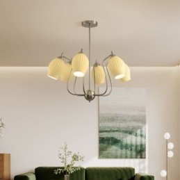 Nordic Pendant Light Kreatív kovácsoltvas homok nikkel virágporzós mennyezeti lámpa