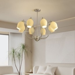 Nordic Pendant Light Kreatív kovácsoltvas homok nikkel virágporzós mennyezeti lámpa