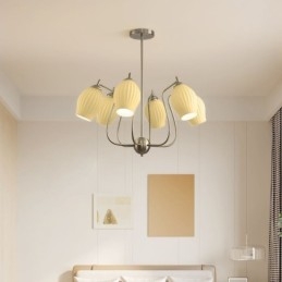 Nordic Pendant Light Kreatív kovácsoltvas homok nikkel virágporzós mennyezeti lámpa