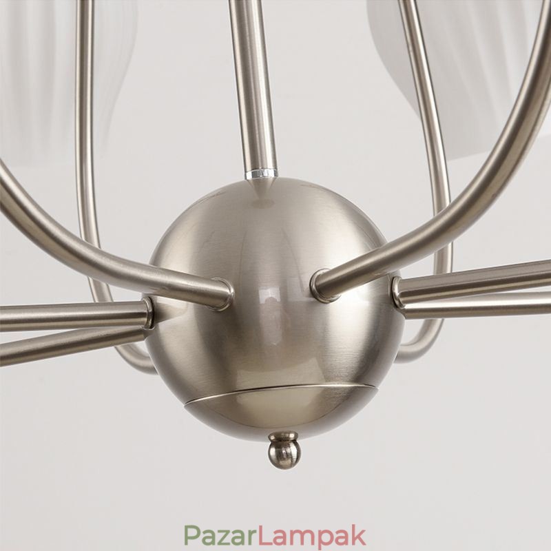 Nordic Pendant Light Kreatív kovácsoltvas homok nikkel virágporzós mennyezeti lámpa