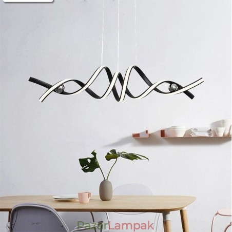 Minimalista függőlámpa alumínium Art Minimalista spirál mennyezeti lámpa