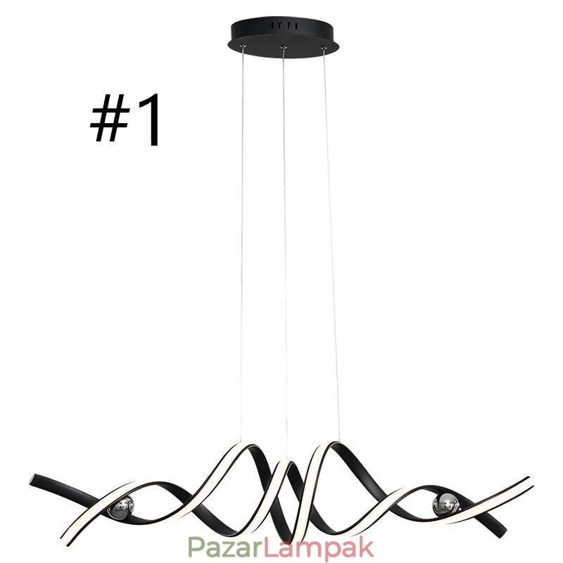 Minimalista függőlámpa alumínium Art Minimalista spirál mennyezeti lámpa