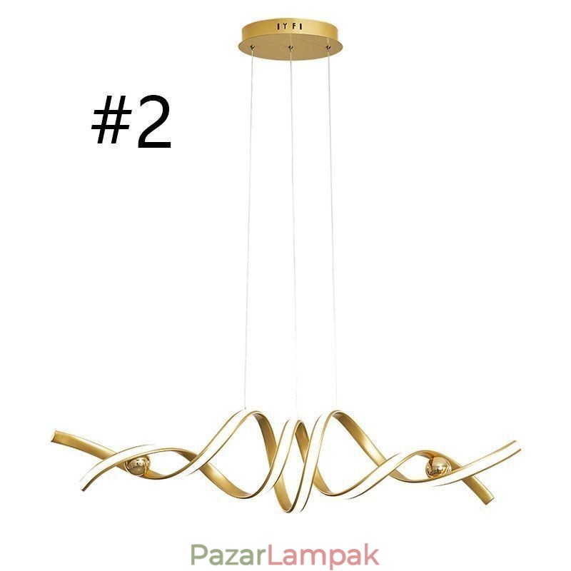 Minimalista függőlámpa alumínium Art Minimalista spirál mennyezeti lámpa