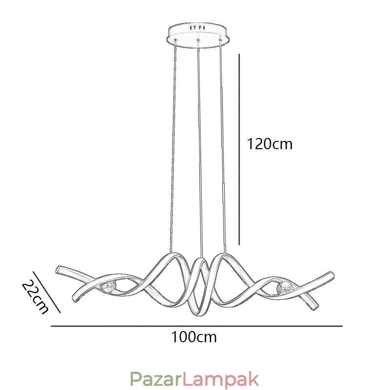 Minimalista függőlámpa alumínium Art Minimalista spirál mennyezeti lámpa
