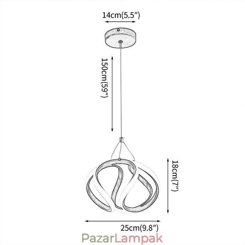 Függeszték Alumínium Art Kis tök mennyezeti lámpa