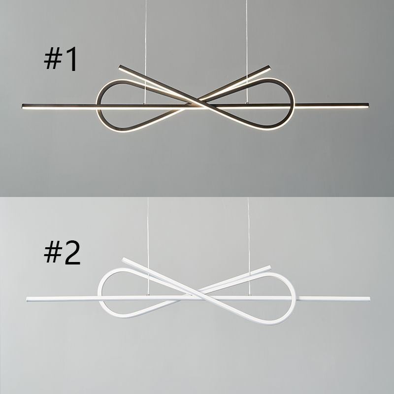 Egyszerű függőlámpa alumínium Art Bowknot mennyezeti lámpa