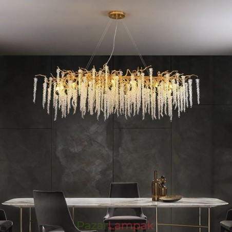 Nordic Pendant Light Golden Branch G9 üvegcsillár Nordic Pendant Light Golden Branch G9 üvegcsillár
