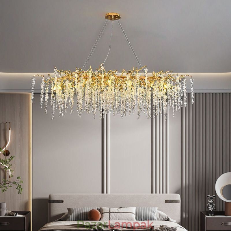 Nordic Pendant Light Golden Branch G9 üvegcsillár