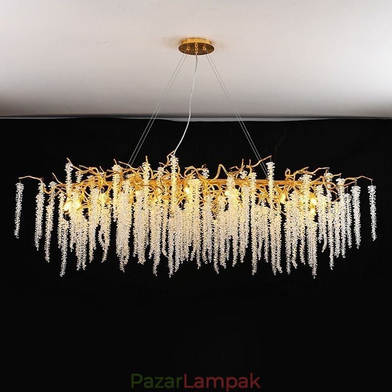 Nordic Pendant Light Golden Branch G9 üvegcsillár
