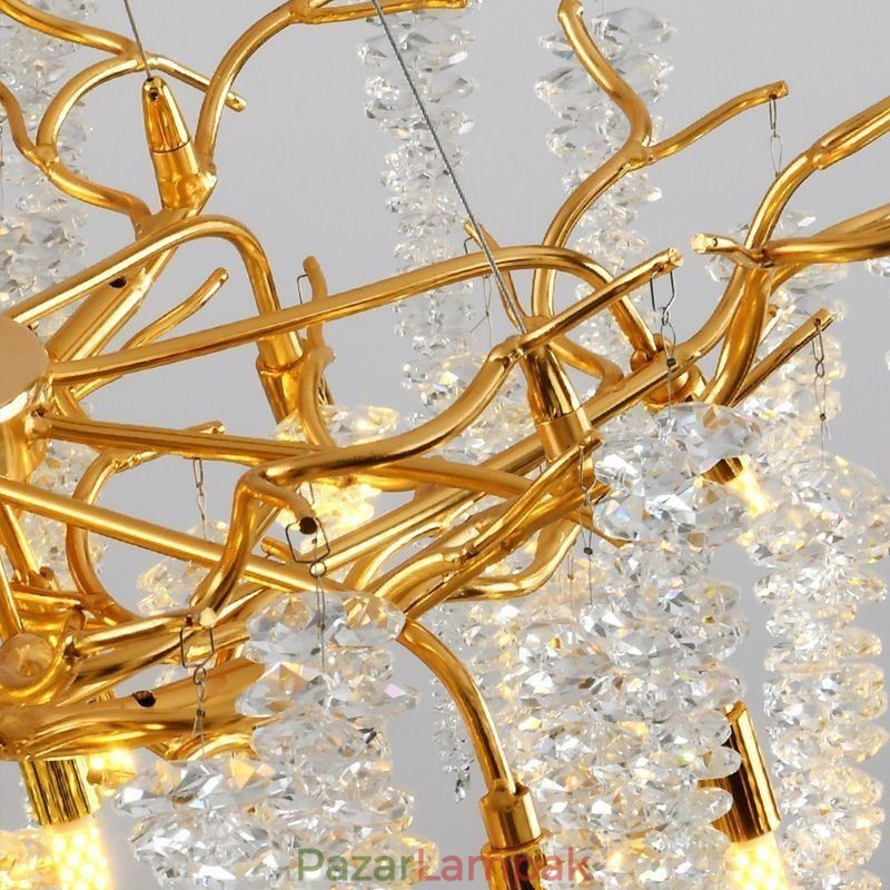 Nordic Pendant Light Golden Branch G9 üvegcsillár