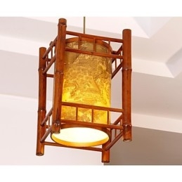 Retro Lantern fa bambusz csillár