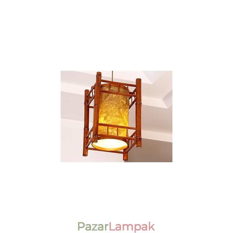 Retro Lantern fa bambusz csillár