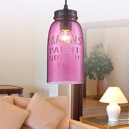 1 Light Modern üveg függőlámpa átlátszó buborékos kivitelben