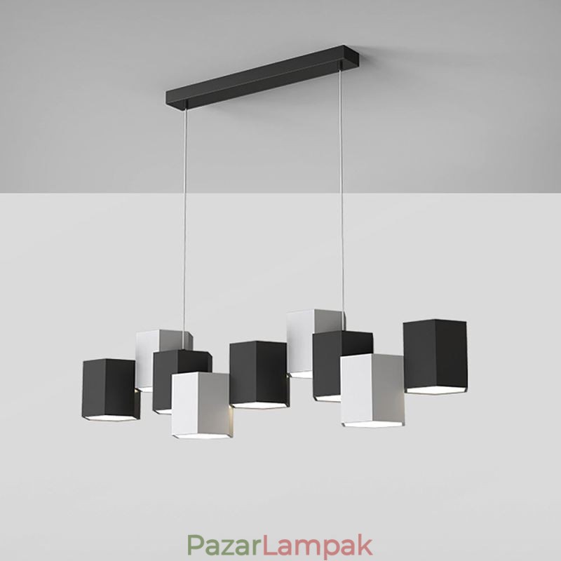 Modern hatszögletű függő fényű kreatív kombinációs függőlámpa