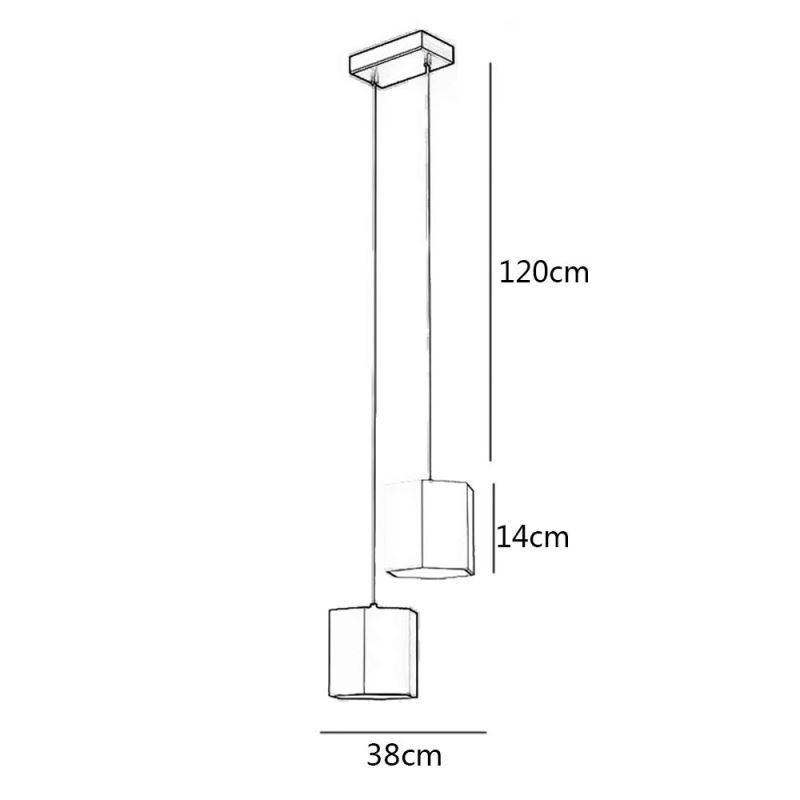 Modern hatszögletű függőlámpa Egyszerű függőlámpa