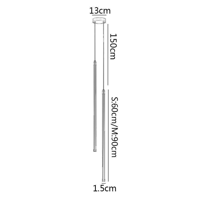 Függesztett lámpa Nordic Long Tube függőlámpa sziget