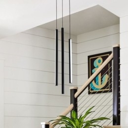 Modern csillár hosszú szalag függőlámpa duplex épület