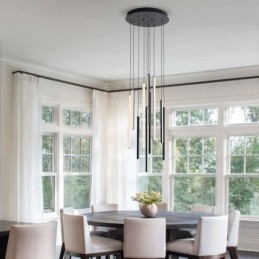 Modern csillár hosszú szalag függőlámpa duplex épület