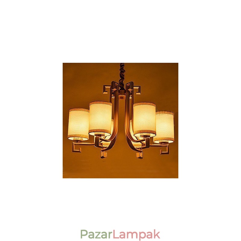 A kínai stílusú csillár vas-réz utánzatú léglámpák
