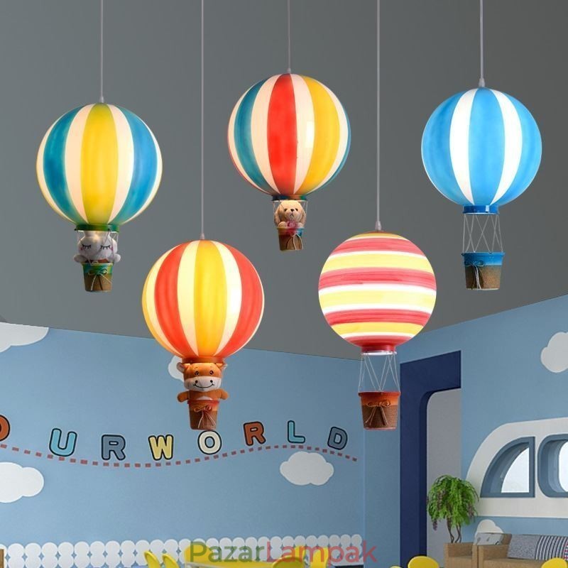 Színes hőlégballon függőlámpa akril dekorációs lámpa