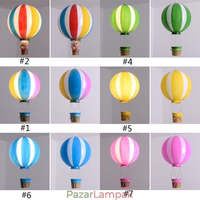 Színes hőlégballon függőlámpa akril dekorációs lámpa