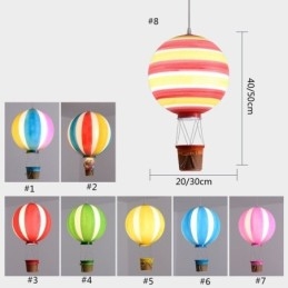 Színes hőlégballon függőlámpa akril dekorációs lámpa