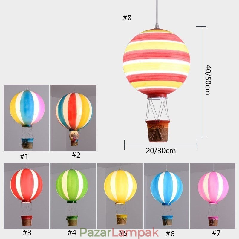Színes hőlégballon függőlámpa akril dekorációs lámpa