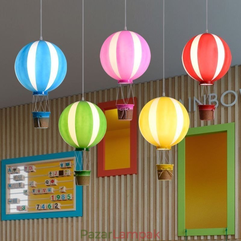 Színes hőlégballon függőlámpa akril dekorációs lámpa